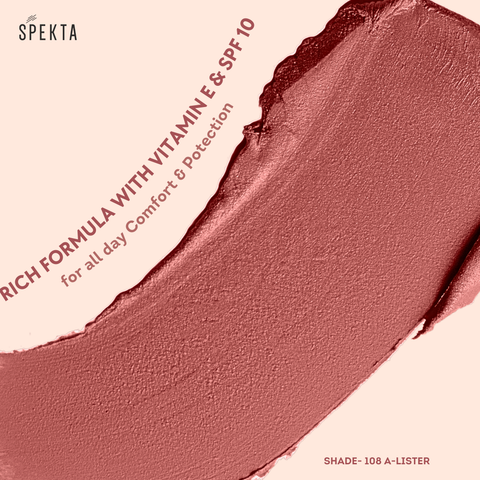 Spekta Matte Lipstick- 108 A-Lister (Nude Mauve)