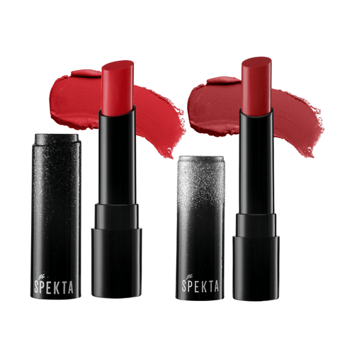 Matte Lipstick Pack of 2 - Fiery Red (103 Dirty Date, 114 Vixen) - Spekta Cosmetics