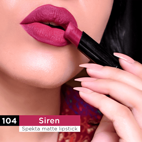 Spekta Brown Skin Matte Lipstick Set of 3 - 104 Siren, 109 Troublemaker, 111 Divinity (11.1g) - Spekta Cosmetics