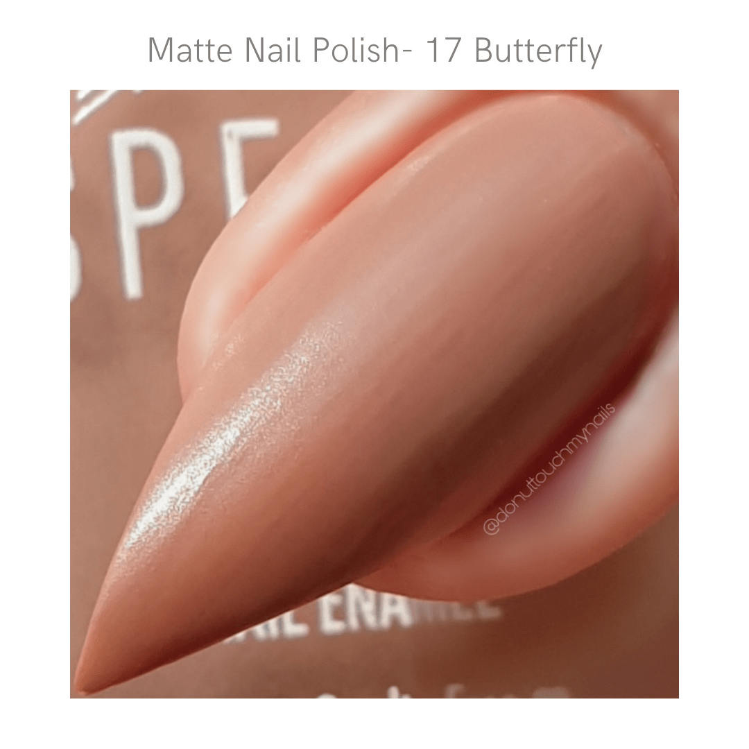 Spekta Matte Nail Polish - 17 Butterfly (8ml, Muted Pink) - Spekta Cosmetics