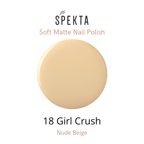 Spekta Matte Nail Polish - 18 Girl Crush (8ml, Nude Beige) - Spekta Cosmetics