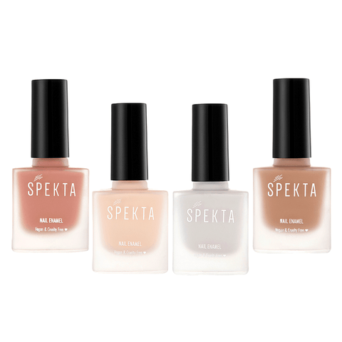Spekta Nude Matte Nail Polish Combo Pack of 4 (8ml each) - Spekta Cosmetics