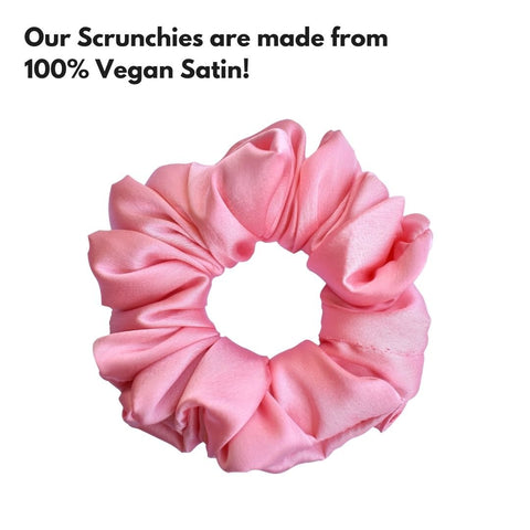 Spekta Set of 3 - Vegan Satin Scrunchies for hair (Avocado, Pink & Purple) - Spekta Cosmetics